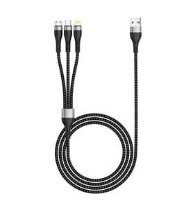 ZR-43 3in1 USB-A to Lightning – Type-C – Micro Şarj ve Data Kablosu 20W 1.5M