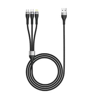 ZR-43 3in1 USB-A to Lightning – Type-C – Micro Şarj ve Data Kablosu 20W 1.5M