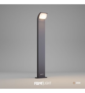 FoneLight Naja 80 cm LED Bahçe Bollard Aydınlatma Direği Antrasit Alüminyum IP65 Peyzaj Yürüyüş Yolu Aydınlatması 9W 3000K
