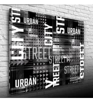 City Street Siyah Beyaz Poster Kanvas Tablo 50 x 70