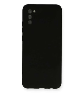 Galaxy A03S Kılıf Nano içi Kadife Silikon - Siyah