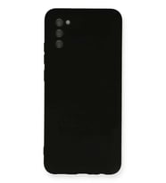 Galaxy A03S Kılıf Nano içi Kadife Silikon - Siyah