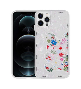 Apple iPhone 12 Pro Max Kılıf Desenli Sert Silikon Zore Mumila Kılıf White Rabbit
