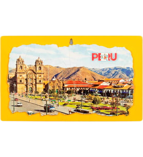 Peru Temalı Ahşap Fresco Tablo No.1 (Karışık)