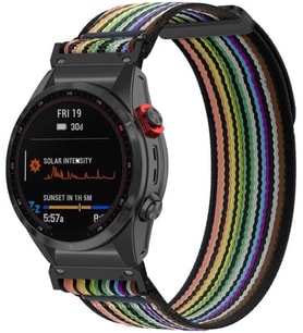 Garmin ile Uyumlu Travel Loop 26mm Kumaş Kordon Fenix 8 Amoled 51mm/8 MIP 51mm/7X/7X Pro/6X/6X Pro/5X/5X Plus/Enduro 3/2 için Hafif Yapılı Cırt Cırt Tasarım Rahat Kayış