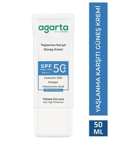 Agarta Yaşlanma Karşıtı Collagen Destekli Spf+50 Faktör Yüz Güneş Kremi 50 ML