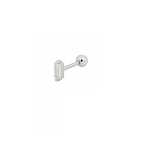 Gümüş taşlı tragus kıkırdak Piercing tek küpe hs146r3 Rose-Tek Ebat
