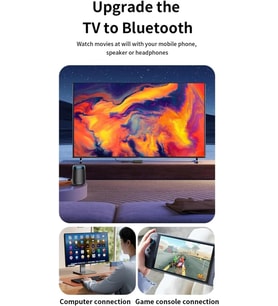 M30 Kablosuz Ses Adaptörü Bluetooth 5.4, AUX 3.5mm, 2’si 1 Arada Transmitter, Araç & Ev Hoparlör Uyumlu