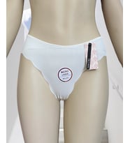 Mikro Lazer Kaşkorse Fitilli Kumaş Normal Bel Dikişsiz Slip/Külot (Renksiz)