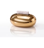 Parlak Gold Oval Peçetelik – Lüks Dekoratif Sofra & Masa Üstü Peçete Tutucu Aksesuar