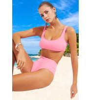 Yeni Dokulu Bralette Yüksek Bel Slip Siyah Bralet Yüksek Bel High Leg Regular Bikini Takımı