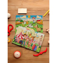 Okul Öncesi Başlangıç Yapboz Çiftliğim Ve Canım Ailem Ahşap Puzzle Set