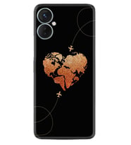 Tecno Spark 9T Kılıf Silikon Desen Özel Seri Plane Heart 1721