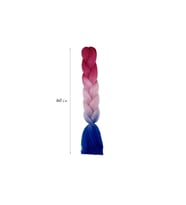 Caş Dekorasyon Koyu Pembe Üç Renk Ombreli Afrika Örgüsü Box Braid Sentetik Saç 60cm 100gr