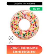 #YüzmeSimidi Donut Deniz Simidi Şişme Havuz Şamandırası Büyük Boy Renkli Eğlence Plaj Yüzme Aksesuar
