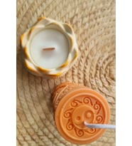 Yinyang Sütun & Lotus Mum (Turuncu)