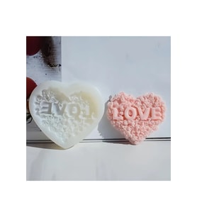 Love Güllü Kalp Silikon Kalıp (S828)