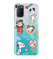 Oppo A52/A72/A92 Uyumlu Snoopy Tasarımlı Şeffaf Telefon Kılıfı