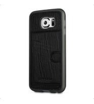 Pierre Cardin Galaxy S6 ile Uyumlu Deri Arka Koruma Paneli Siyah PCL-P11