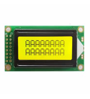 0802A 8x2 Karakter Lcd Modül Yeşil Backlight Display Ekran 2Satır