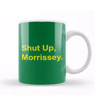 Yellow Text Shut Up Morrissey Kupa Bardak Porselen