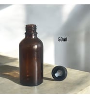 Amber Renkli Boş Esans Şişesi, Çok Amaçlı Şişe 50ml , 6 lı