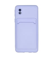Samsung Galaxy A01 Core Kılıf Kelvin Kartvizitli Silikon - Lila