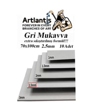 Mukavva Gri 2.5 mm 70x100 cm 10 Adet Sert Karton Ekstra Sıkıştırılmış 70*100 Mukavva Gri Renkli 10 Adet