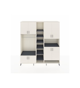 Hyperion Dolap 18 Raflı 8 Kapaklı Tek Askılı 220x44x243 Aytaşı-Aytaşı/Antrasit