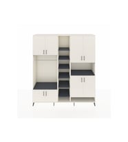 Hyperion Dolap 18 Raflı 8 Kapaklı Tek Askılı 220x44x243 Aytaşı-Aytaşı/Antrasit