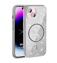 Microsonic Apple iPhone 15 Kılıf GlamGrip Luxe Gümüş (Gümüş)