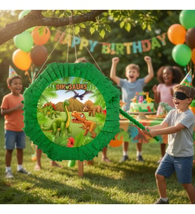 Sevimli Dinozor Pinyata 42 cm Sopalı Doğum Günü Parti Oyunu Şeker Doldurulabilir