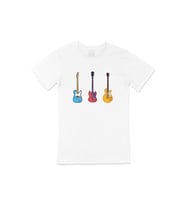 Rock Gitar Tasarımlı Beyaz Tişört