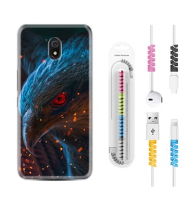 Xiaomi Redmi 8A 8 Pro 9C 9T 10C 11T Pro Kılıf Kablo Koruma Spiral Silikon Şahin 1756
