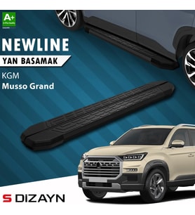 S-Dizayn KGM Musso Grand NewLine Siyah Yan Basamak 213 Cm 2026 Üzeri A+ Kalite