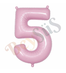5 Rakam Folyo Balon pembe Rengi (76 cm)