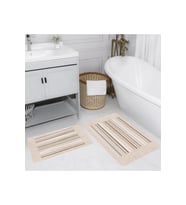 Rovigo Home Dijital Baskılı 2'li Banyo paspas Takımı RVG5226 (Bej)