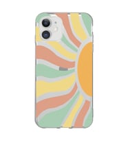 Iphone 11 Uyumlu Güneş Desenli Şeffaf Telefon Kılıfı
