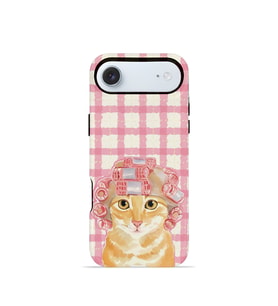 iPhone 17 Air Vorian Çift Katmanlı Kılıf Pink Picnic Cat