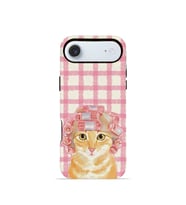 iPhone 17 Air Vorian Çift Katmanlı Kılıf Pink Picnic Cat