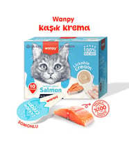 Wanpy Somonlu Kaşıklı Sıvı Kedi Ödül Maması 10*16 gr