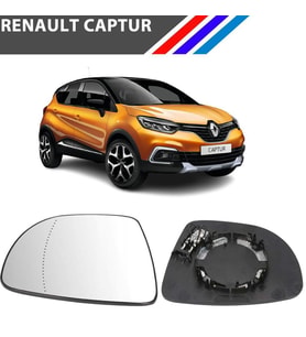 Otozet - Renault Captur Sol Dış Ayna Camı Sürücü Tarafı Asferik Isıtmalı 963669996R