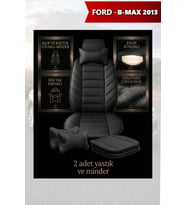bmax 2013 Koltuk ve Kılıf uyumlu Lüks Minder Siyah Yastık 2 Minder 2 Yastık