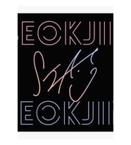 Bts Jın Adı Imzası Tablo Ahşap Poster Dekoratif Kod3034