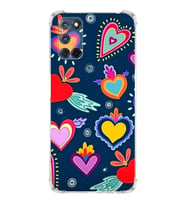 PrintiFy Oppo A52 Uyumlu Retro Color 3 Baskılı Şeffaf Köşe Korumalı Antişok Kılıf