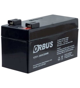Ayt Orbus 12 Volt 1.3 Amper Kuru Akü ORB12-1.3 96x42x52 Mm