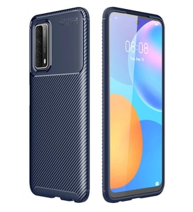 Durukar® Huawei P Smart 2021 Kılıf Auto Focus Karbon Kapak - Lacivert