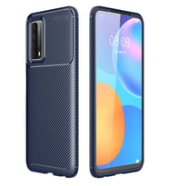 Durukar® Huawei P Smart 2021 Kılıf Auto Focus Karbon Kapak - Lacivert
