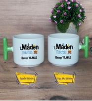 Maden Mühendisi Kupa Bardak T Yeşil Kulplu Mühendisler Günü Hediyesi