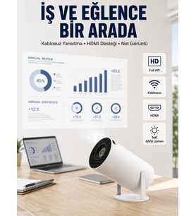 Lexroo HDMI ve USB Girişli Uzun Ömürlü Ampullü Projeksiyon